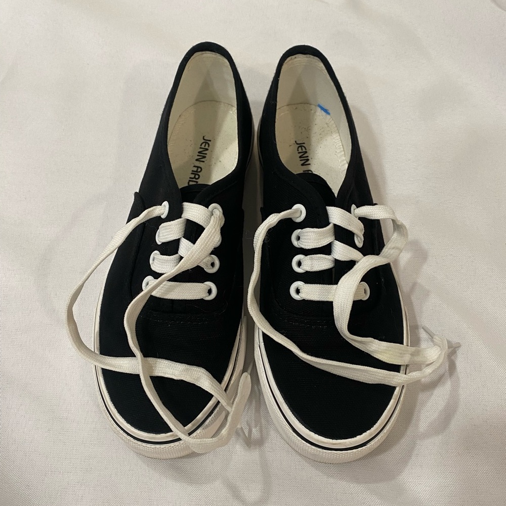 Jenn Ardor Black and White Sneakers